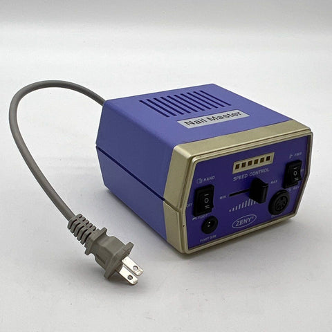 ZENY Nail Master Electric Nail Drill Control Box Purple 18V Power Supply