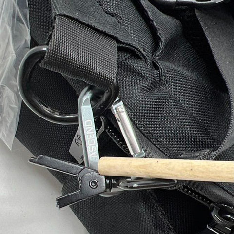 Jack Abrahams Black Canvas Laptop Travel Backpack Multi Pocket USB Port