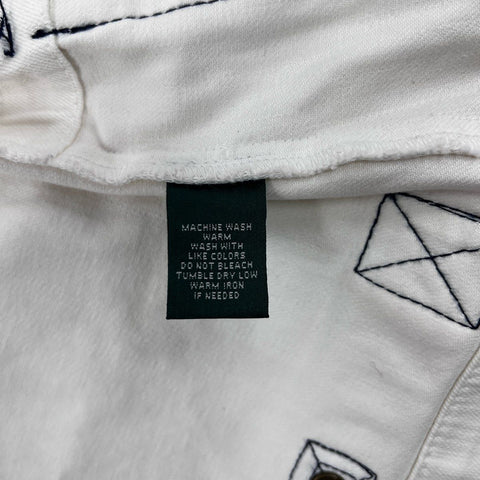 Lauren Ralph Lauren Women's White Utility Cargo Vest Contrast Stitch Sz L NWT
