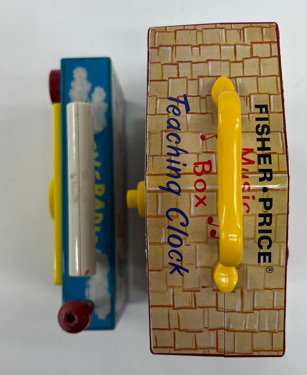 VTG Fisher Price Musical Teaching Clock & TV Radio Interactive Kids Toys Lot