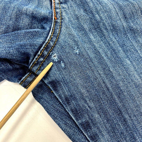 Vintage Y2K Coogi Men's Blue Heritage Embroidered Baggy Jeans Sz 44x34