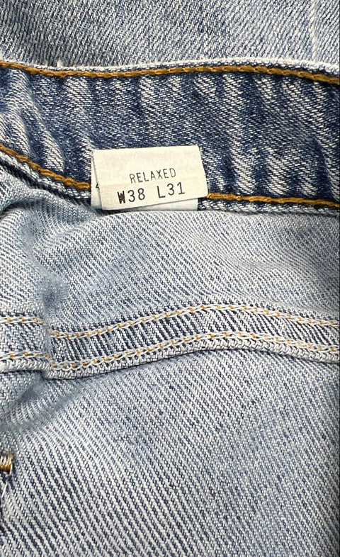 Vintage 90s Levi's Men's Light Wash Relaxed Fit Tapered Jeans Made in USA 38x31