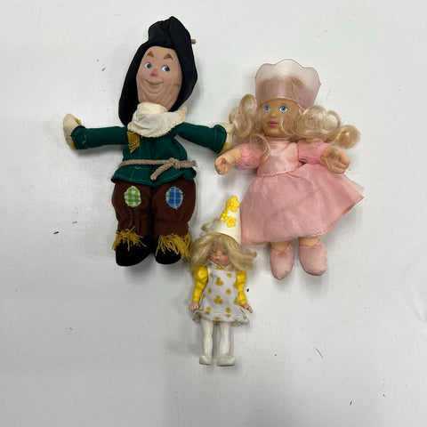 Wizard of Oz Doll Lot Vintage 1998 Trevco Scarecrow Glinda & Madame Alexander