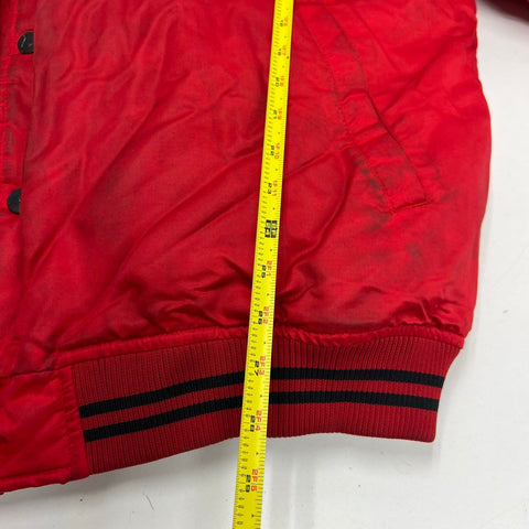 Vintage 90s Starter Men's Red Nebraska Huskers Puffer Bomber Jacket XL