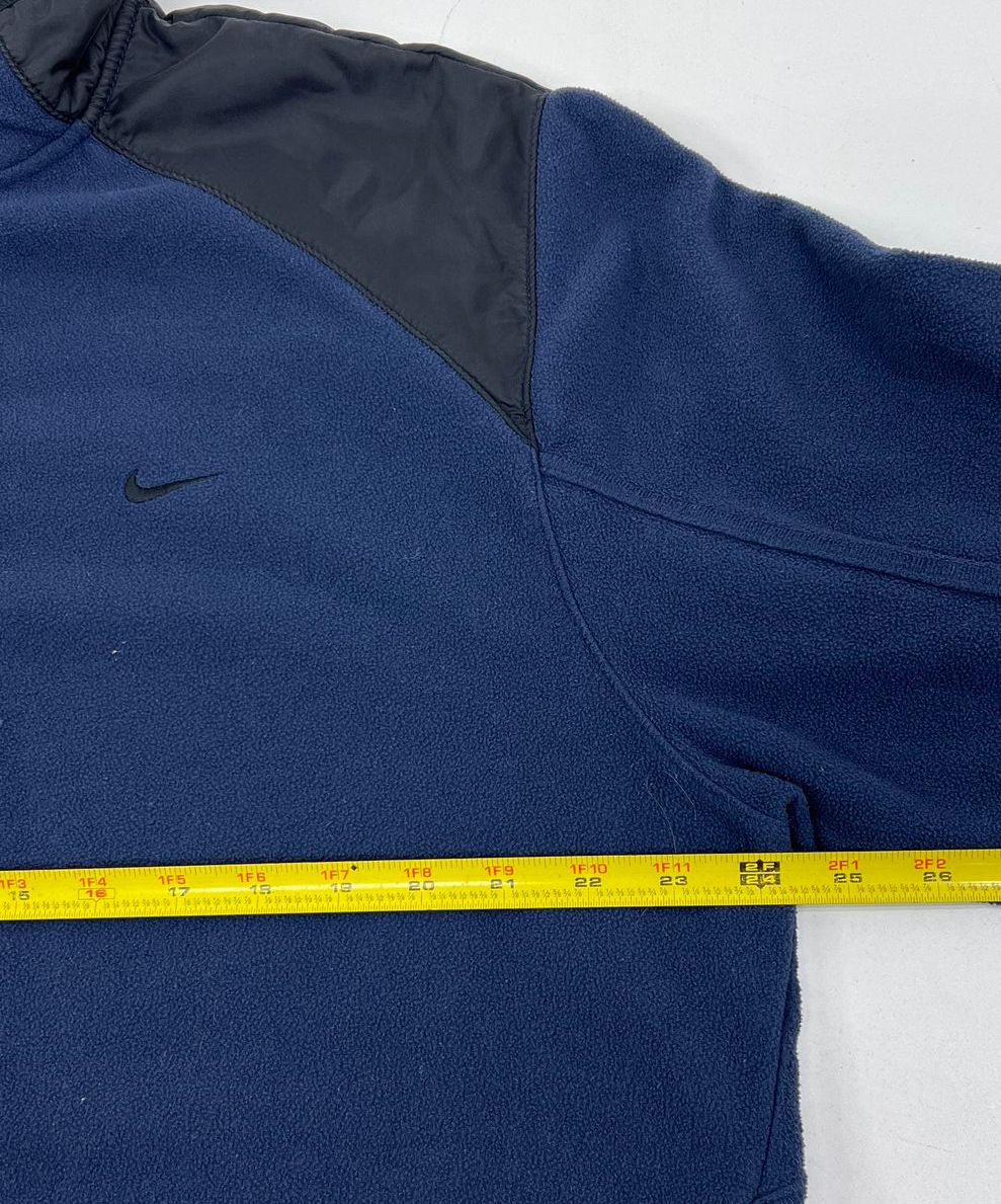 Nike Therma FIT 1/4 Zip Fleece Pullover Mens XL Navy Blue Black