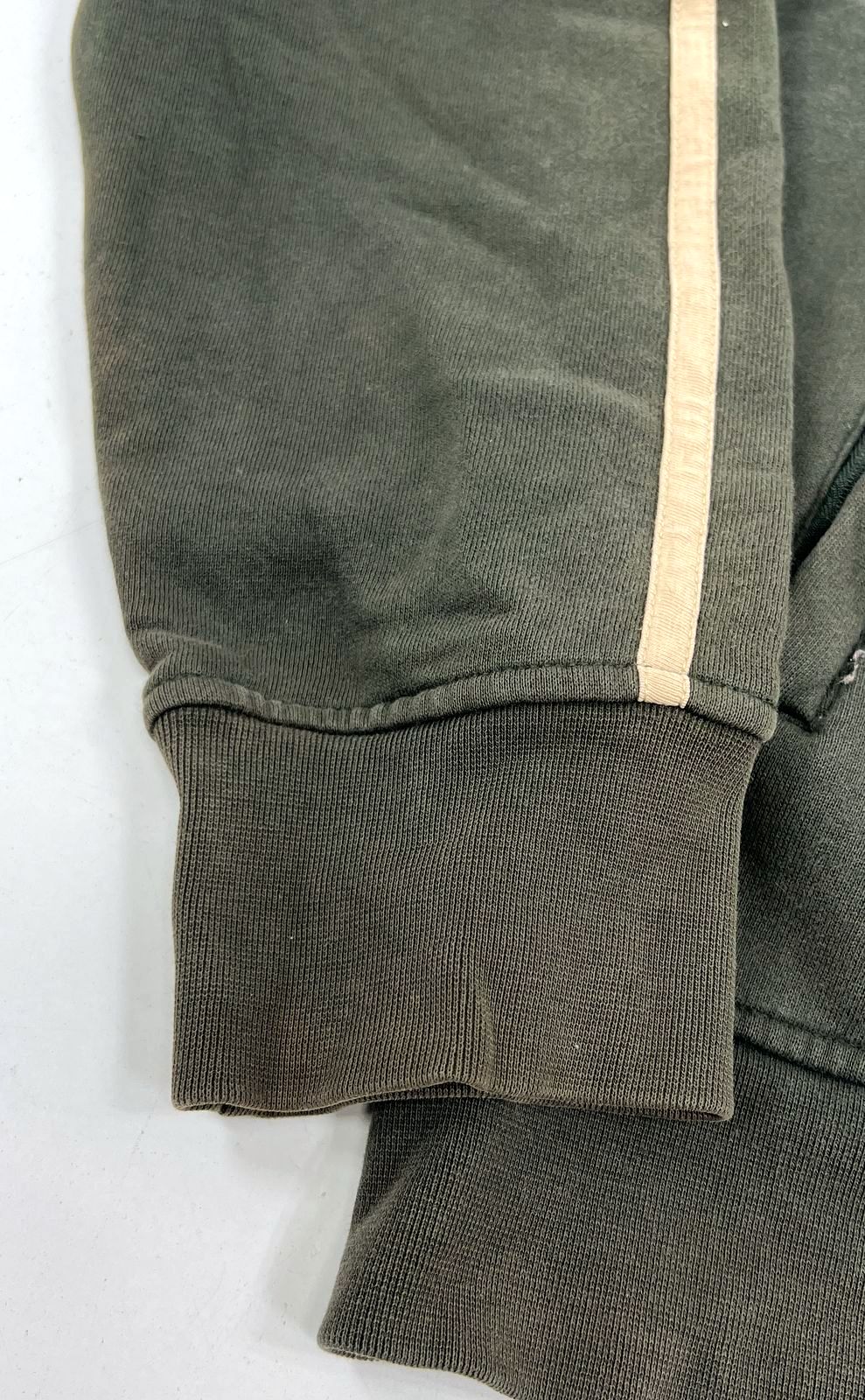 Retro Irish Gray Ireland Embroidered Spell Out Full Zip Hoodie Mens M