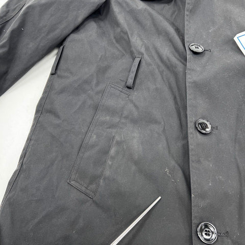 American Apparel Garrison Collection Men's All Weather Trench Coat Black NWT 46L