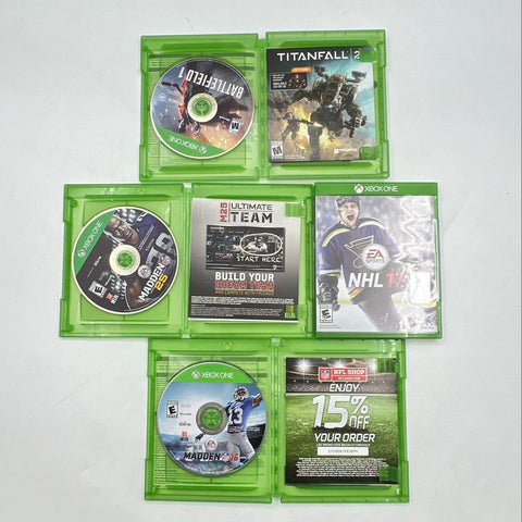 NHL 17 Madden 16 Battlefield 4 7 Game Lot Microsoft Xbox One Bundle Not Tested