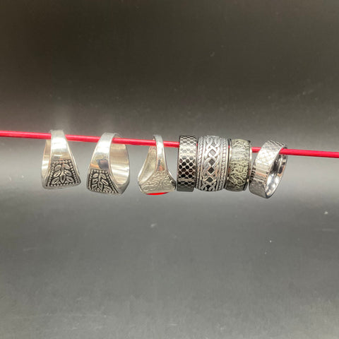 Men's Fashion Rings Jewelry Lot of 8 Signet Celtic Knot Bands Size 9-12