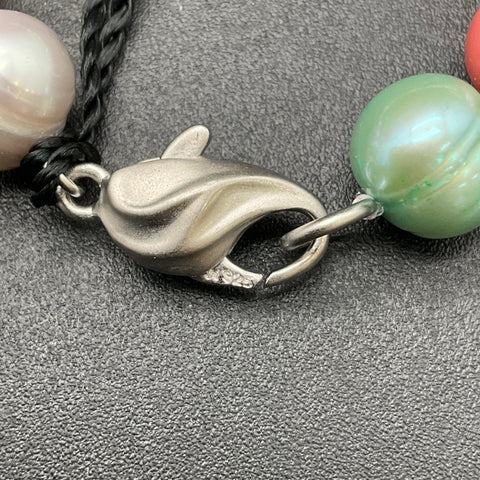 Honora Sterling Silver 925 Multi-Color Pastel Pearl Necklace 18" 9.3mm