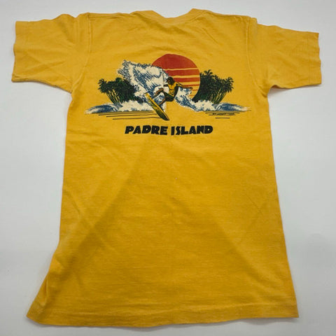 Vintage 80s Padre Island Surf n' Wear T-Shirt Single Stitch Pocket Sz S