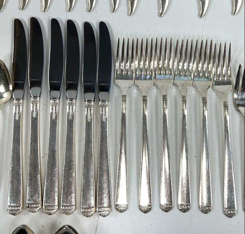 Community Morning Star & Rogers Remembrance Silver Plate 74pc Lot