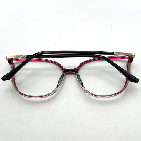 L.G.R Women's Burgundy Red Glitter Eyeglass Frames TX548130 55-15-143 with Box