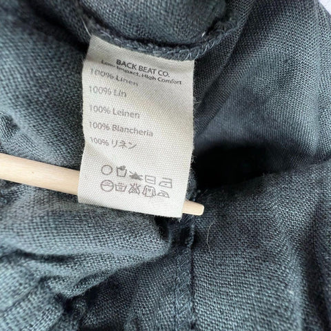 Back Beat Co Womens Gray Linen Cargo Wide Leg Jumpsuit Size M