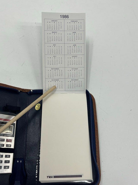 Vintage 80s TWA Airlines Amenity Kit Travel Bag Pouch Folio Lot of 2