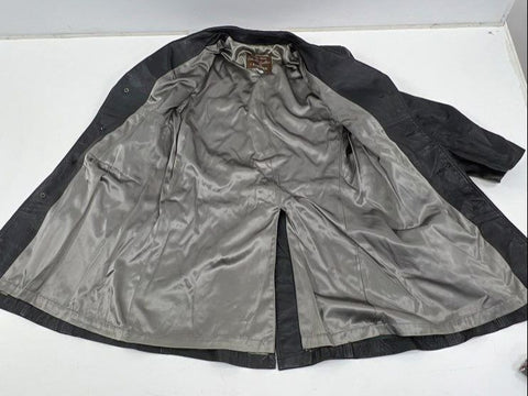 Vintage 70s Grais Men's Black Angel Skin Cabretta Leather Jacket Coat Size 42