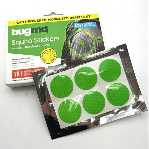 Bug MD Squito Stickers Plant-Powered Mosquito Repellent Lot 5 Boxes 390 Patches