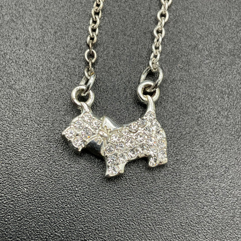 Jan Haedrich My Flat in London Silver Tone Scottie Dog Necklace 18"
