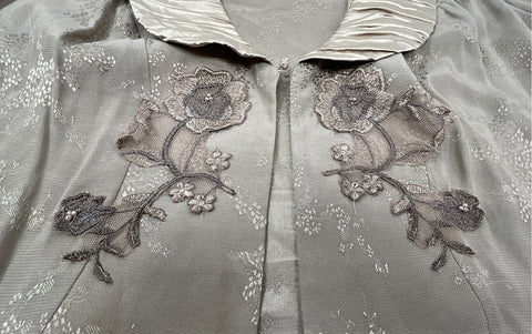 Vintage 90s Spencer Alexis Women's 2-Piece Skirt Set Champagne Jacquard 2X