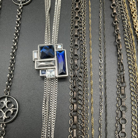 Vintage and Modern Fashion Jewelry Lot of 10 Statement Necklaces Multi-Style