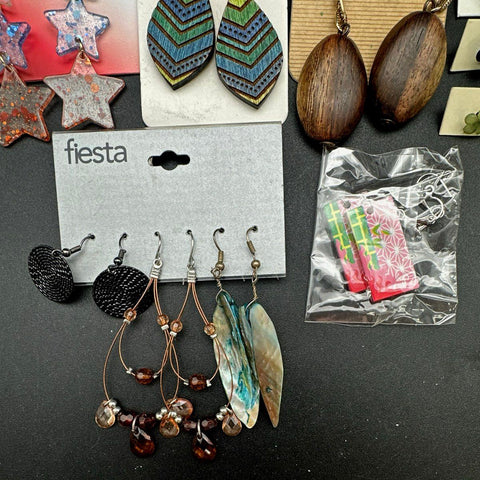 Mixed Costume Jewelry Lot 40+ Pairs Earrings Rue21 Mixit Boho Novelty Feathers