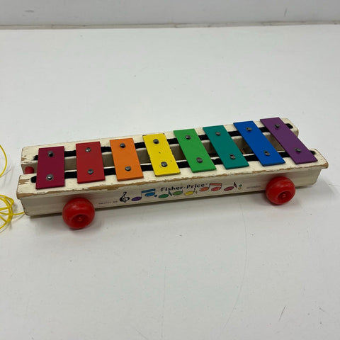 Vintage 70s 80s Fisher Price Chatter Phone Xylophone Metal Top Toy Lot