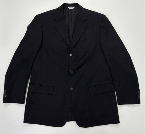 Lot 2 Men's Suit Coats Joseph & Feiss Black Botany 500 Grey Plaid Chest 21-22