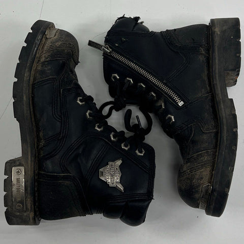 Harley-Davidson Stealth 81541 Motorcycle Riding Boots Distressed Biker Leather