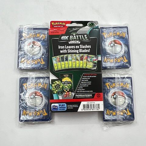 Pokemon Iron Leaves ex Battle Deck Sealed & 4 Sealed Basic Energy Card Packs