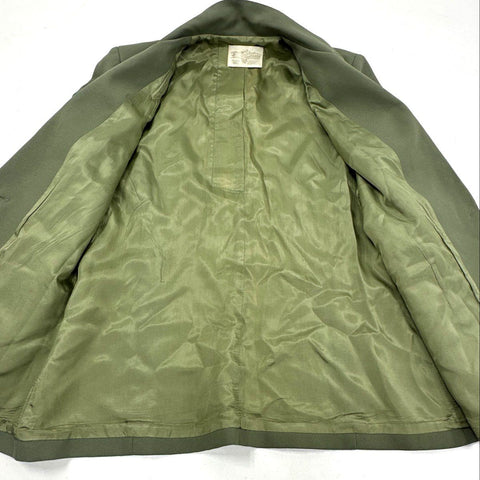 Vintage 70s Levi's Olive Green Two Button Tailored Blazer Suit Jacket Sz 11