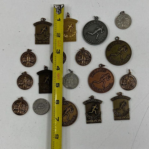Vintage 1970s Millard Invitational HSAA Track Gymnastics 20pc Medal Lot