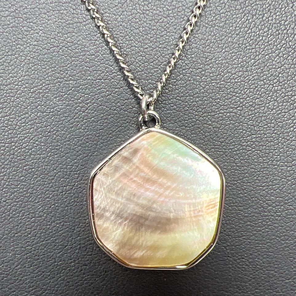 Ann Taylor Factory Abalone Charm Double Strand Necklace