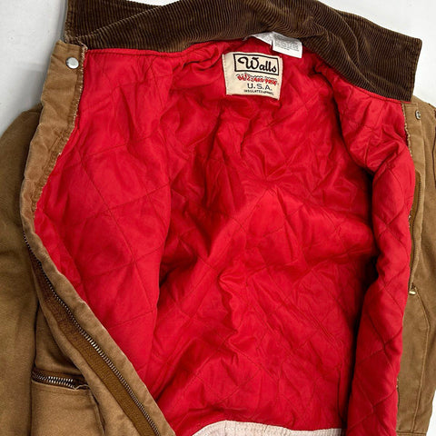 Vintage 80s Walls Blizzard Pruf Insulated Duck Canvas Coveralls Sz L Tall USA