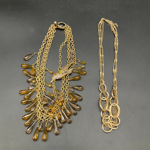 Vintage to Modern Costume Jewelry Necklace Lot 2.1 Lbs 8pc Statement Beaded