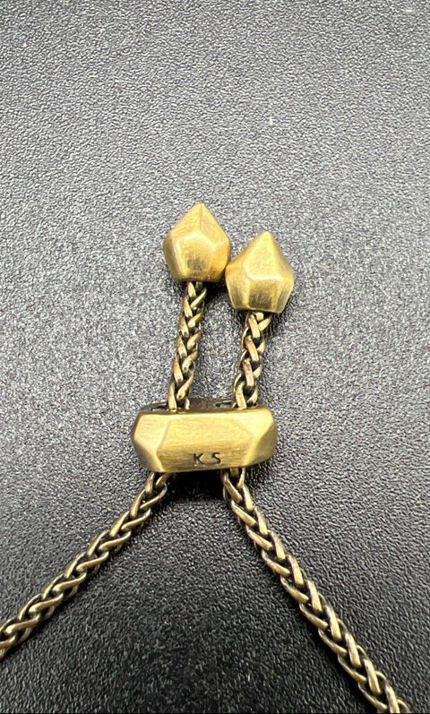 Kendra Scott Bracelet Lot of 2 Rose Gold Tone Drusy Cuff & Gold Tone Slider