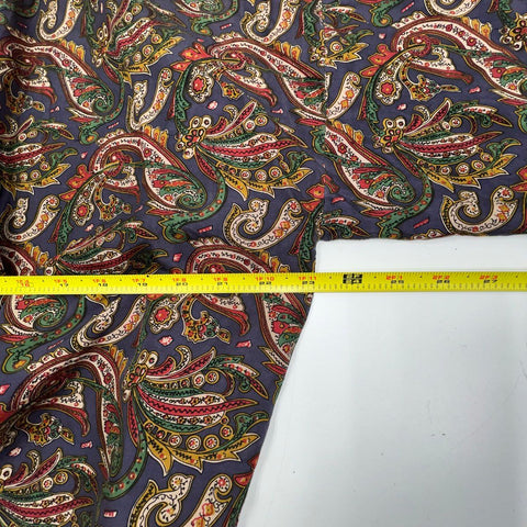 Vintage 80s Davco Paisley Print 100% Silk Robe Kimono Loungewear Sz OS
