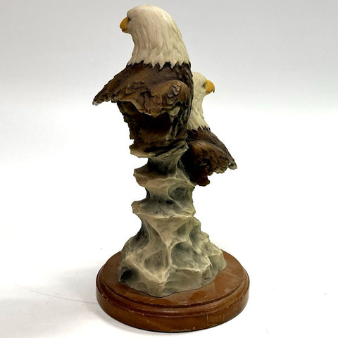 Stephen Lockbower Mill Creek Studios Bald Eagle Sculpture 10.5" Signed 1998