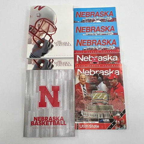 Collectible Sports Memorabilia NE Huskers Game Program & Media Guide Books Lot