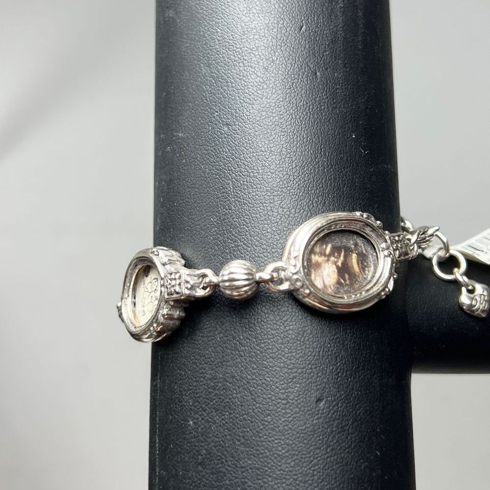 Brighton Memory Lane Photo Frame Charm Silver Plate Bracelet NWT