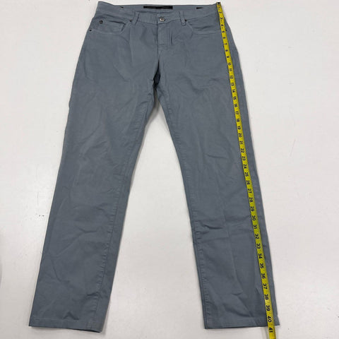 Teleria Zed Men's Gray Dyed Touch Pants Made in Italy Sz 34