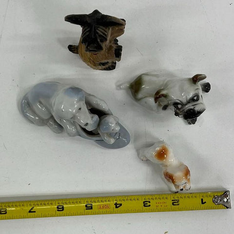 Vintage Dog Figurines Lot 4 Porcelain Ceramic Made in Japan Spaniel Terrier