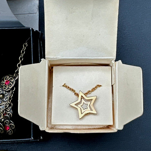 Vintage Avon Costume Jewelry Lot Cinderella Slipper Coin Set Star Ring 4pc