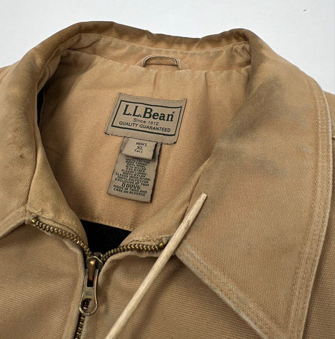 Vintage 90s L.L. Bean Duck Canvas Wool Lined Field Jacket Sz XL Tall