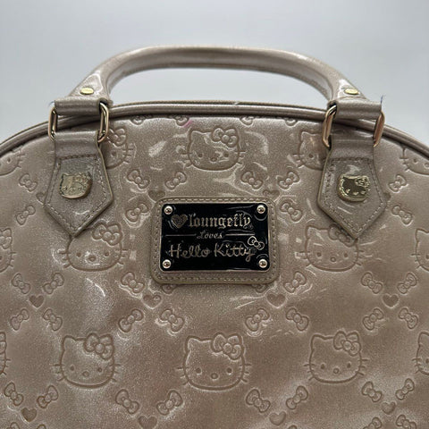 Loungefly Sanrio Hello Kitty Metallic Champagne Embossed Satchel Bowler Bag