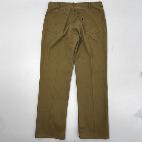 Vintage 70s Levis Sta-Prest Bedford Cord Pique Pants Black Tab Sz 37x31
