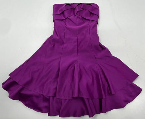 Vintage 90s Jessica McClintock Gunne Sax Women's Purple Strapless Dress Sz 1