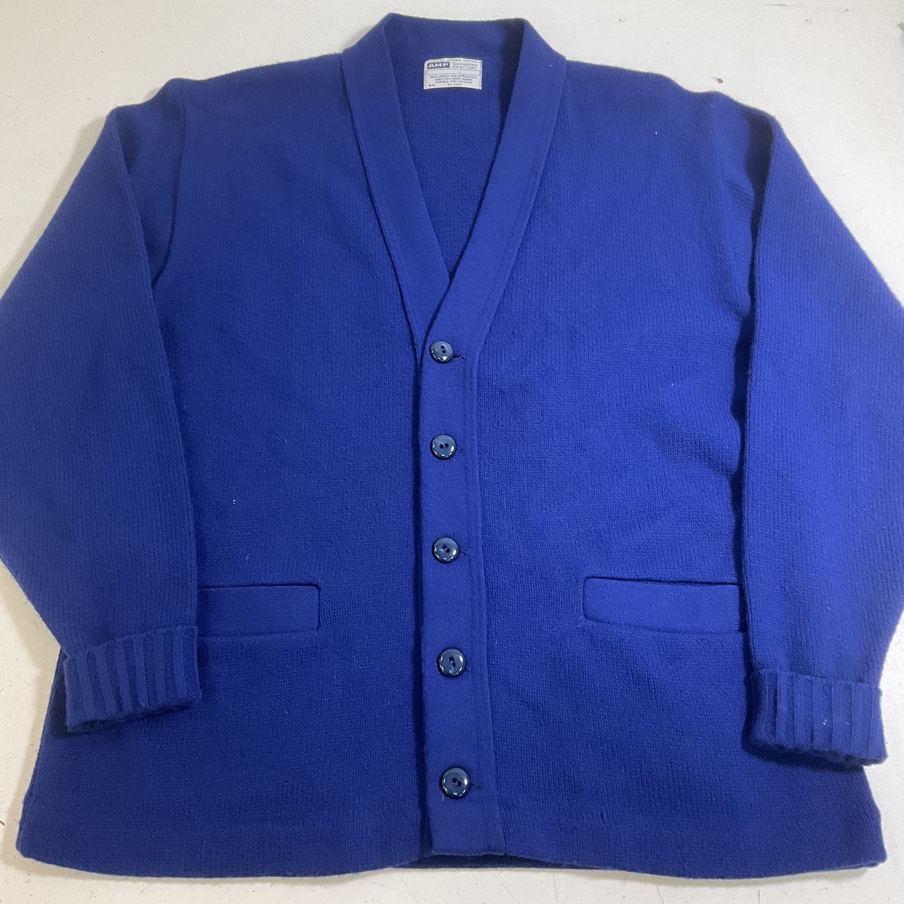 トップス 50s 60s virgin orlon acrylic cardigan Vintage 50s 60s Virgin Orlon Acrylic Knit Cardigan Purple