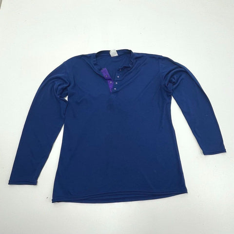 Vintage 90s Patagonia Men's Blue Capilene Henley Base Layer Shirt Size M USA