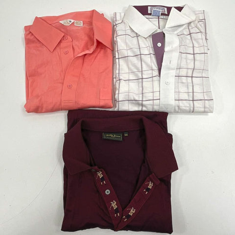 Lot of 3 Vintage Bobby Jones Di Fini Mark Scot Golf Polo Shirts Men's XL XXL