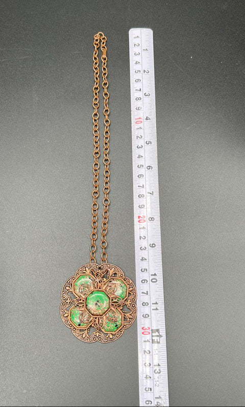 Chunky Bohemian Brutalist Necklace Cuff Ring Jewelry Lot of 5 Pieces